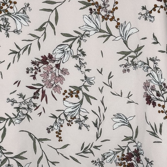 R Essentials 2X Shirt Top Pink Floral Flower Sleeveless V Neck Flowy Lightweight - Picture 2 of 7